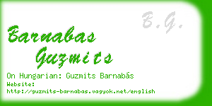 barnabas guzmits business card